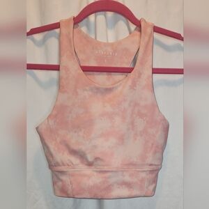 🌸 ALLFENIX Blush Tie Dye Longline Sports Bra Small